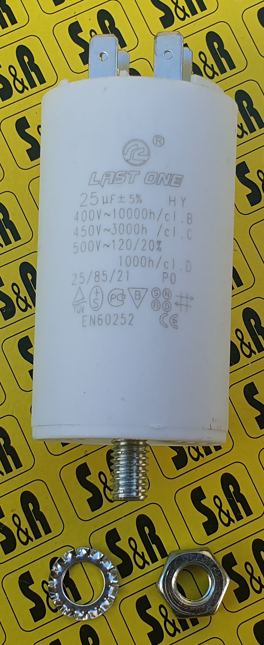 25µF (microfarads) capacitor