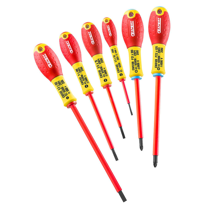 Set of 6 insulated screwdrivers
