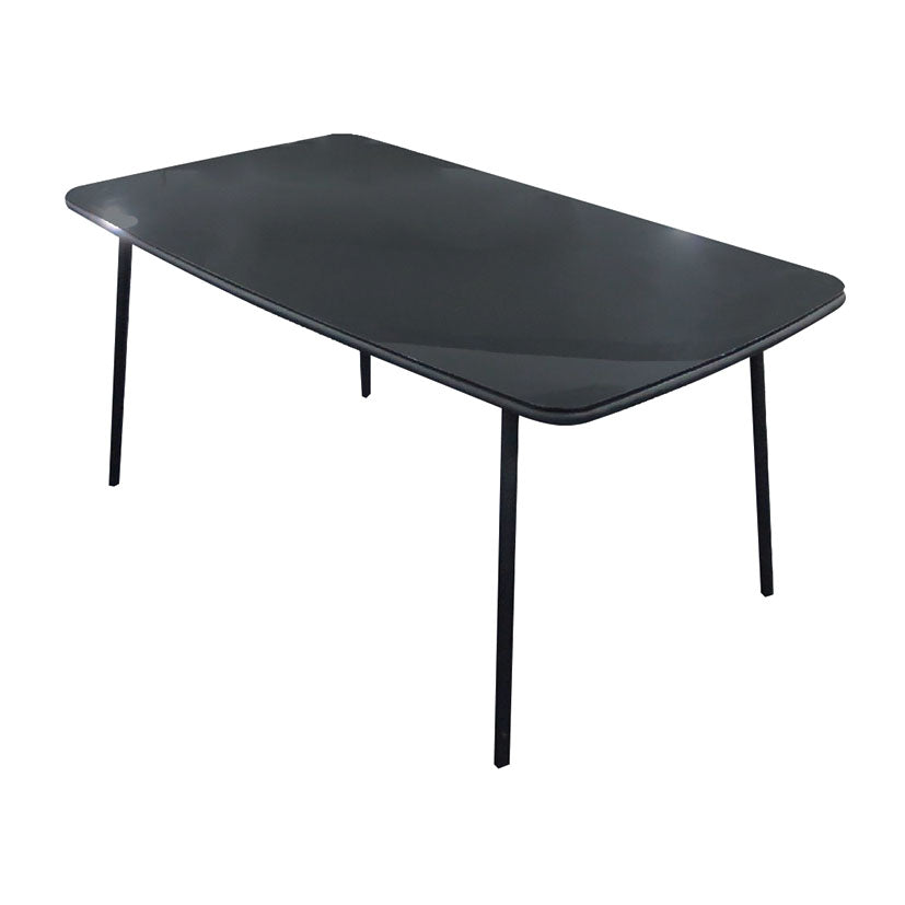 Mesa acero/cristal.