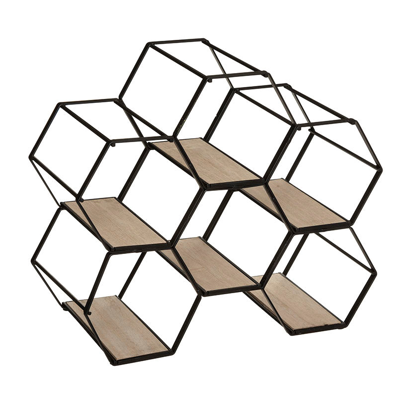 Hexagonal wine rack