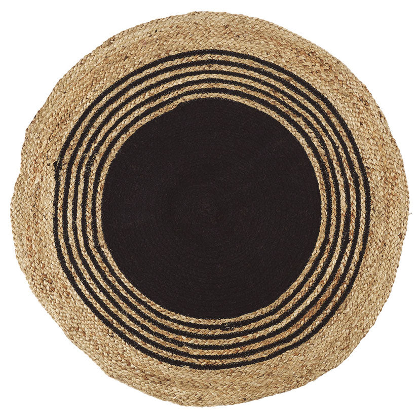 Jute-black rug