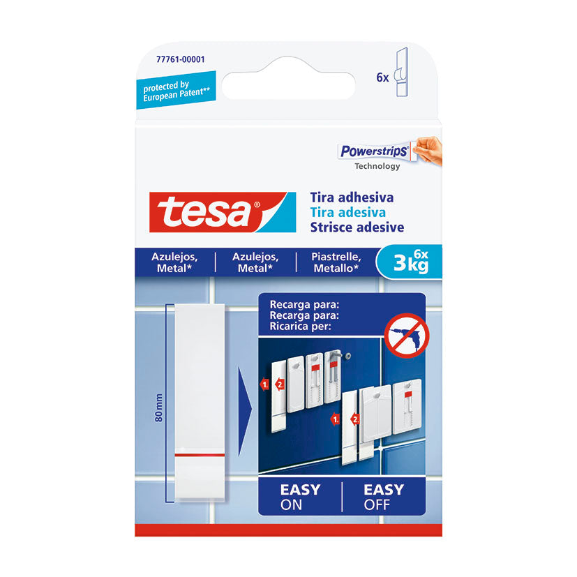 Adhesive strips.