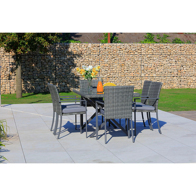 Steel/rattan table
