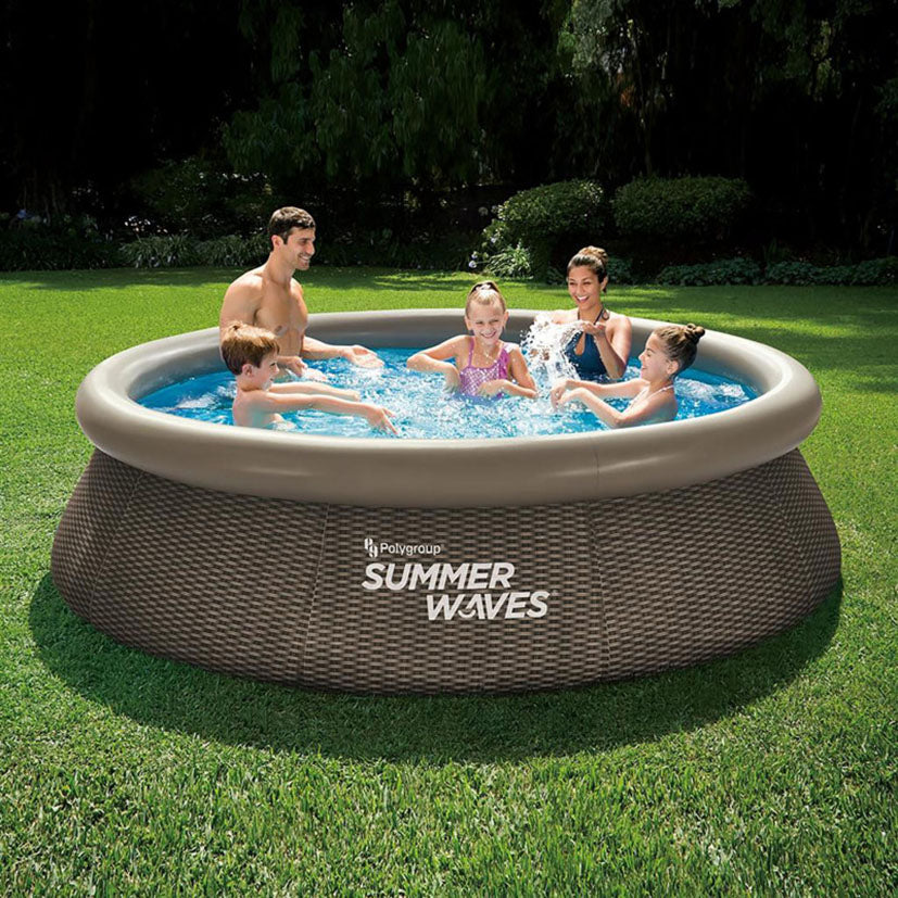 Swimming pool 305x76cm + imitation rattan filter pump