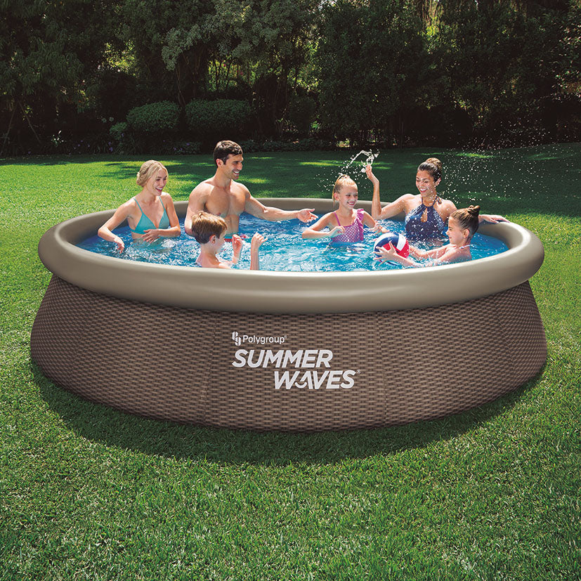Piscina autop.366x76cm+depur.imit.rattan