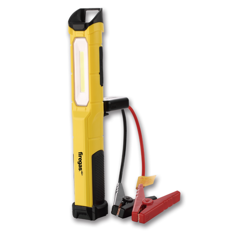 Rechargeable jump starter and flashlight