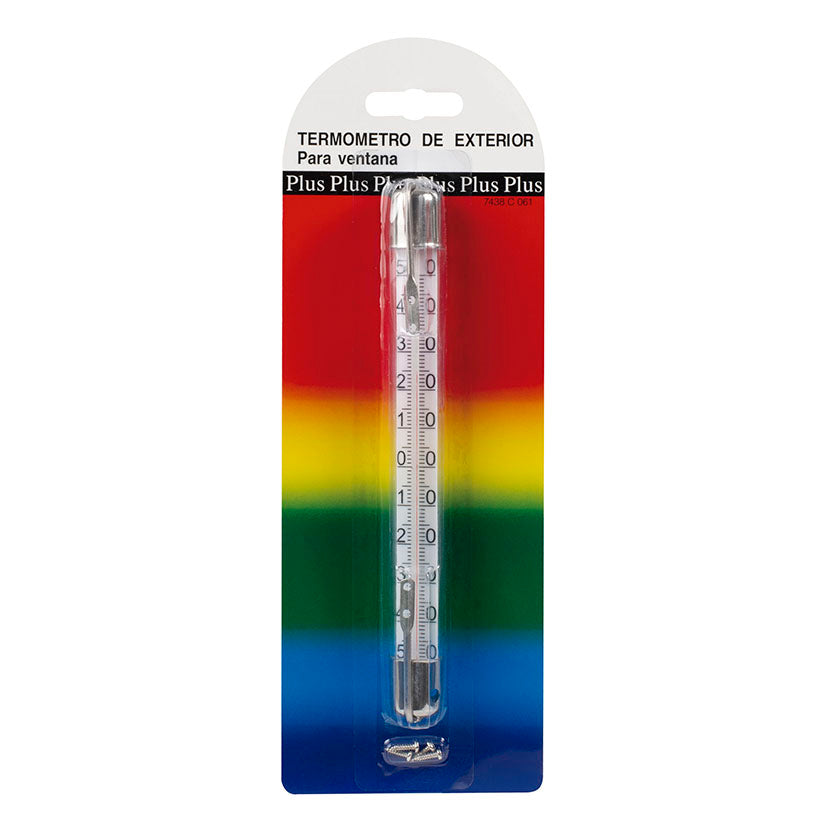 Outdoor thermometer, stainless steel, 200mm, plus