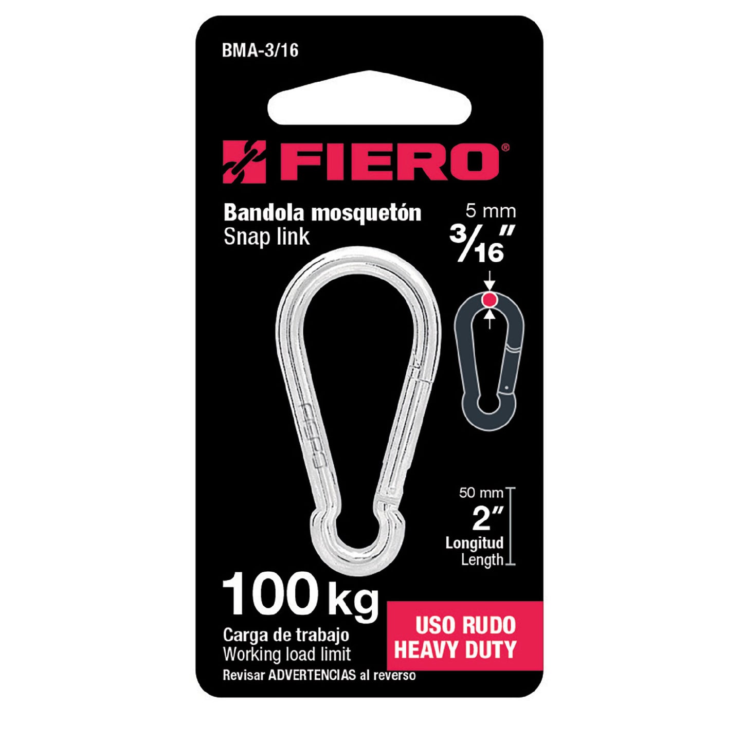 Steel carabiner
