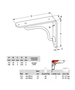 23cm support
