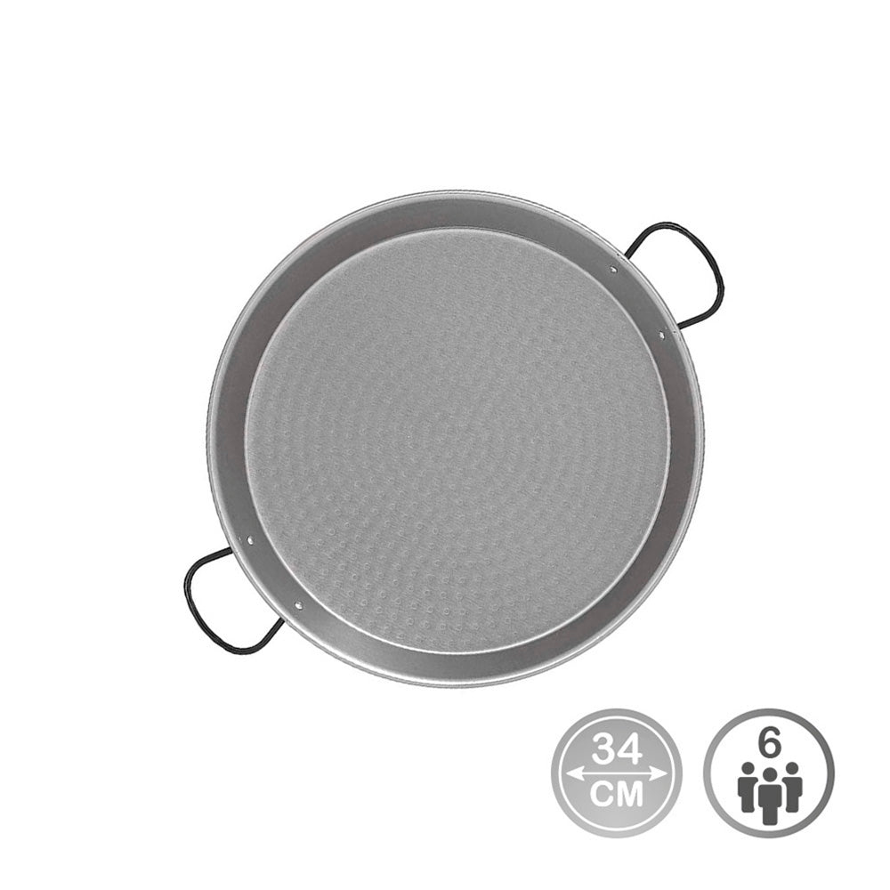 Steel paella pan