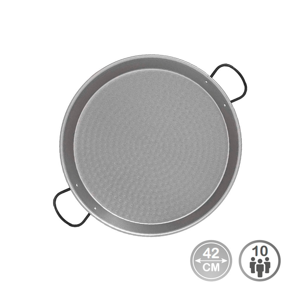 Steel paella pan