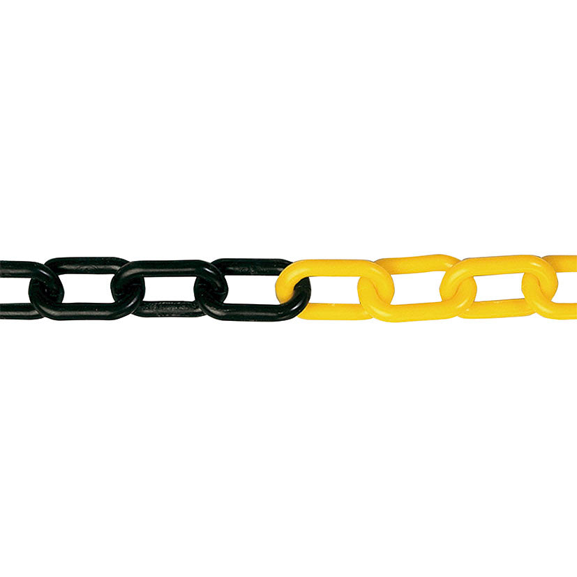 Polyethylene chain, yellow/black, 6x39/25m. EHS
