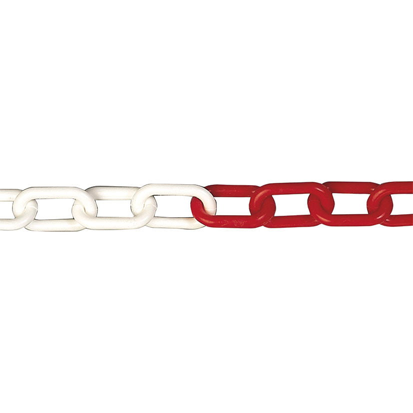 Polyethylene chain red/white 8x49/25m.ehs