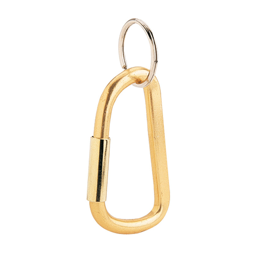 Aluminum carabiner with keyring, 50mm
