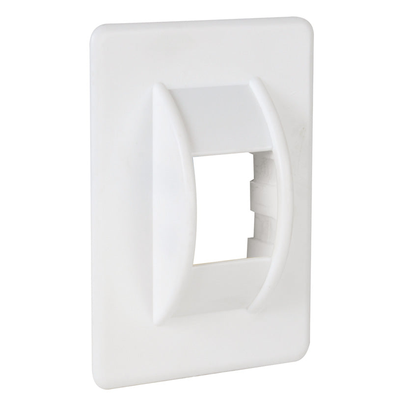 Plastic casing for tape feed-through