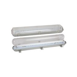 Waterproof fluorescent light fixture
