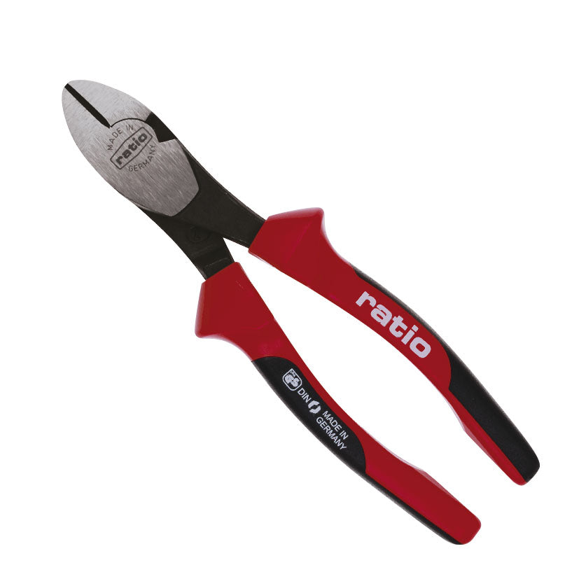 Diagonal cutting pliers, reinforced, 200mm, ratio.