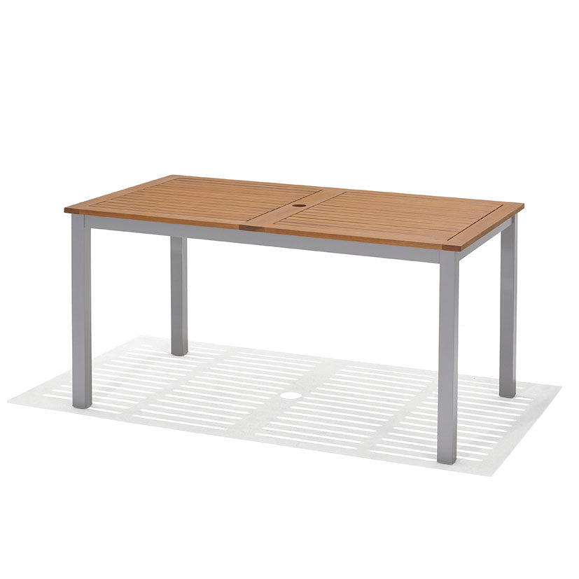 Aluminum/wood table