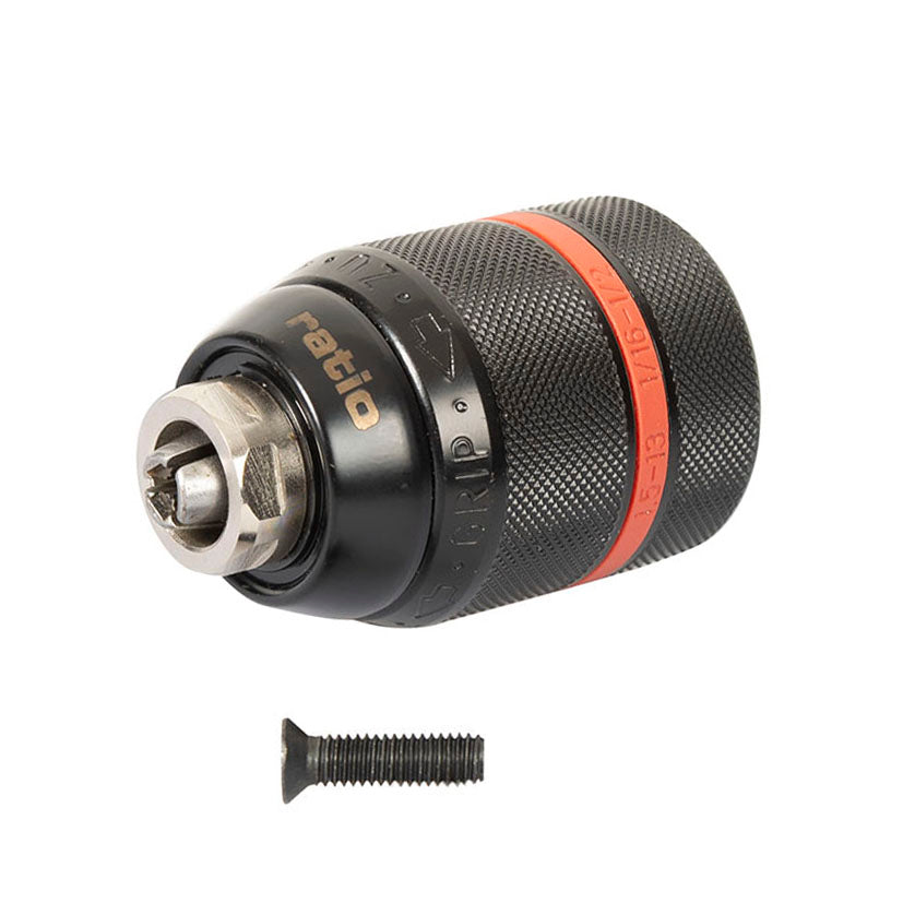 1/2-inch keyless chuck, 13mm, metal