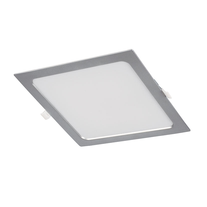 Recessed square light fixture.