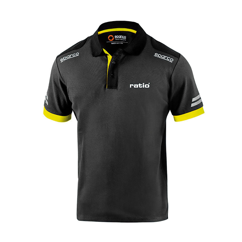 Polo gris/amarillo