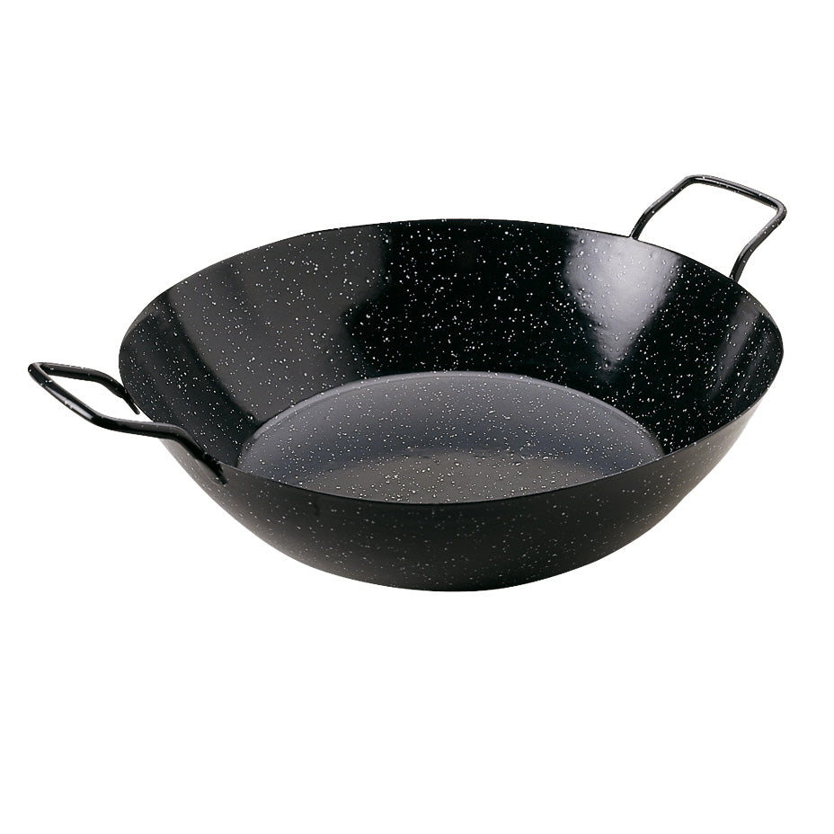 Enameled deep paella pan