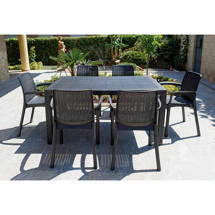 Rattan-look table
