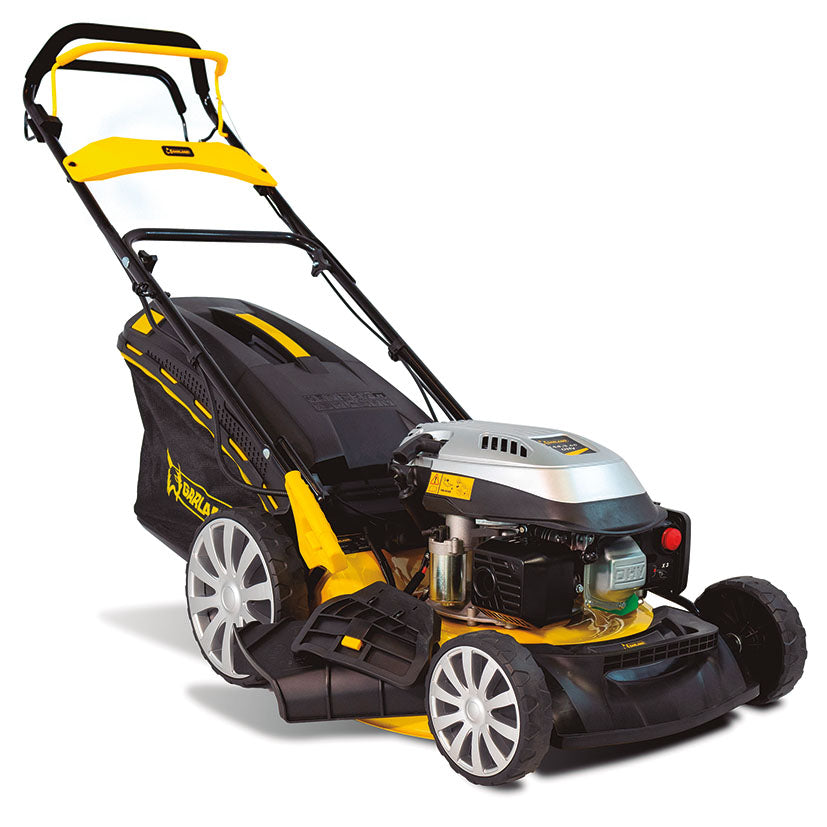 Gasoline lawnmower.