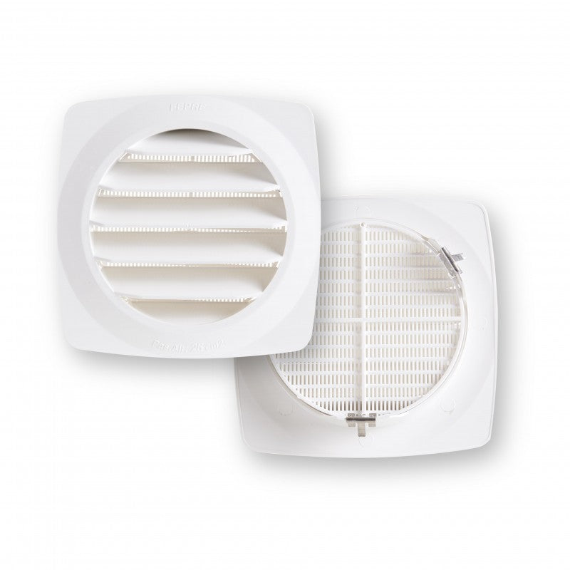 Flush-mounted/clip-on grille