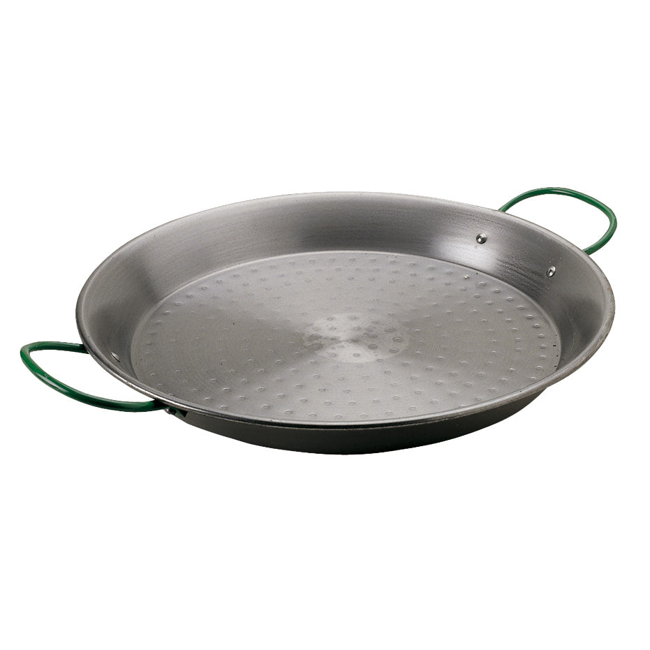 Polished paella pan