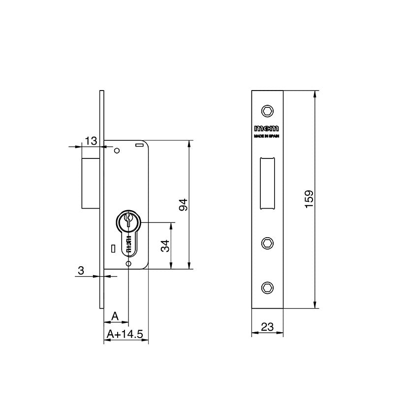 Mortise lock