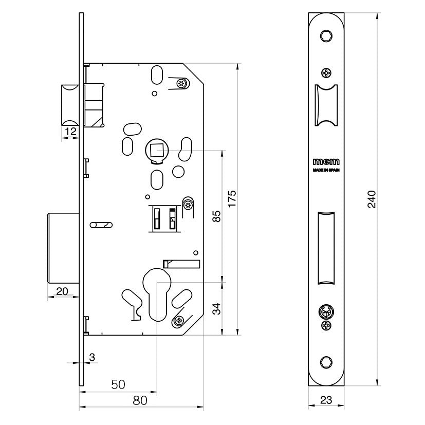 Mortise lock