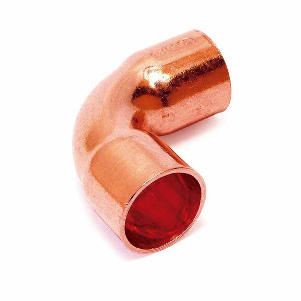 Copper elbow fitting.
