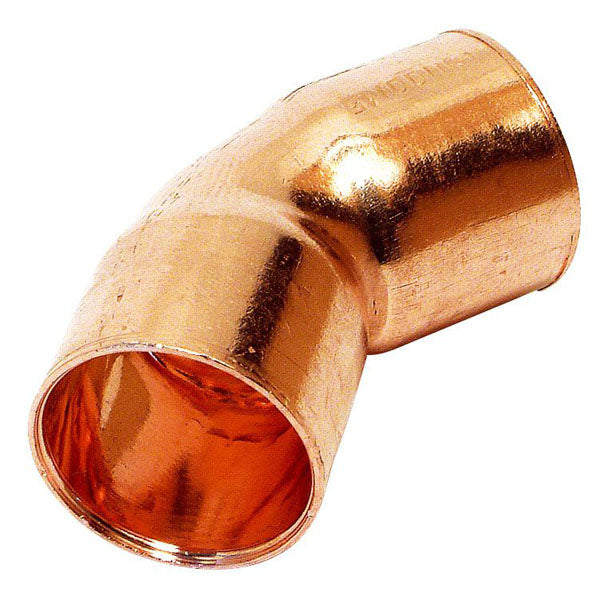 Copper elbow fitting.