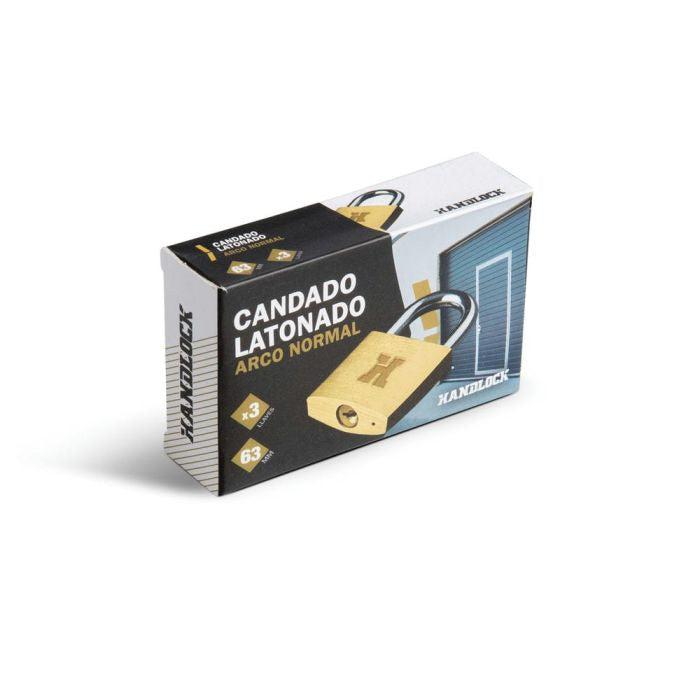Brass-plated padlock