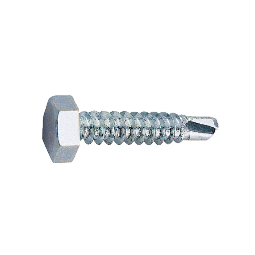 Self-drilling screw with hex head DIN7504k