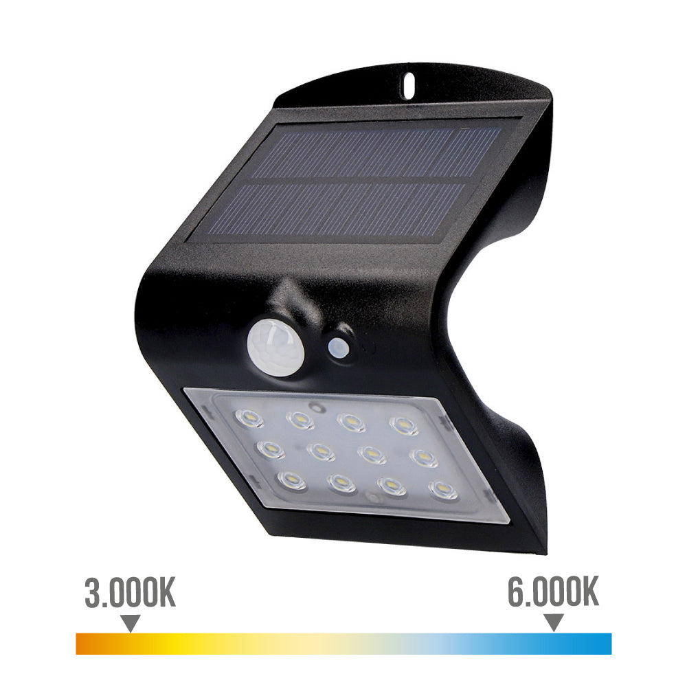 Solar-powered wall light