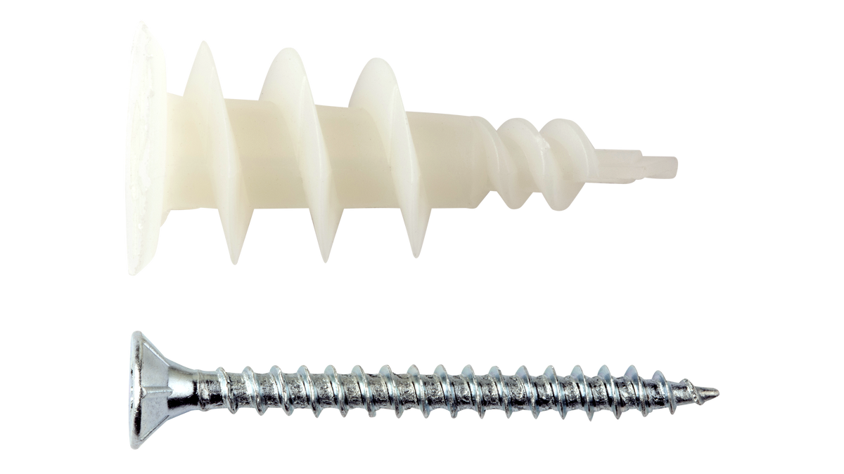 Plasterboard plug and screw
