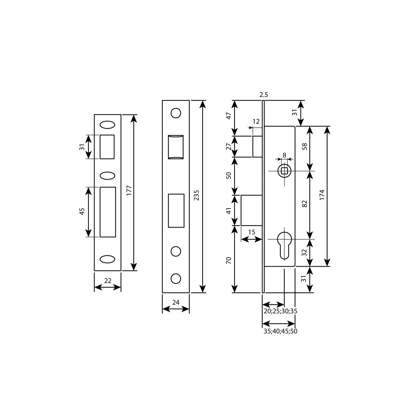Mortise lock