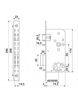 Mortise lock