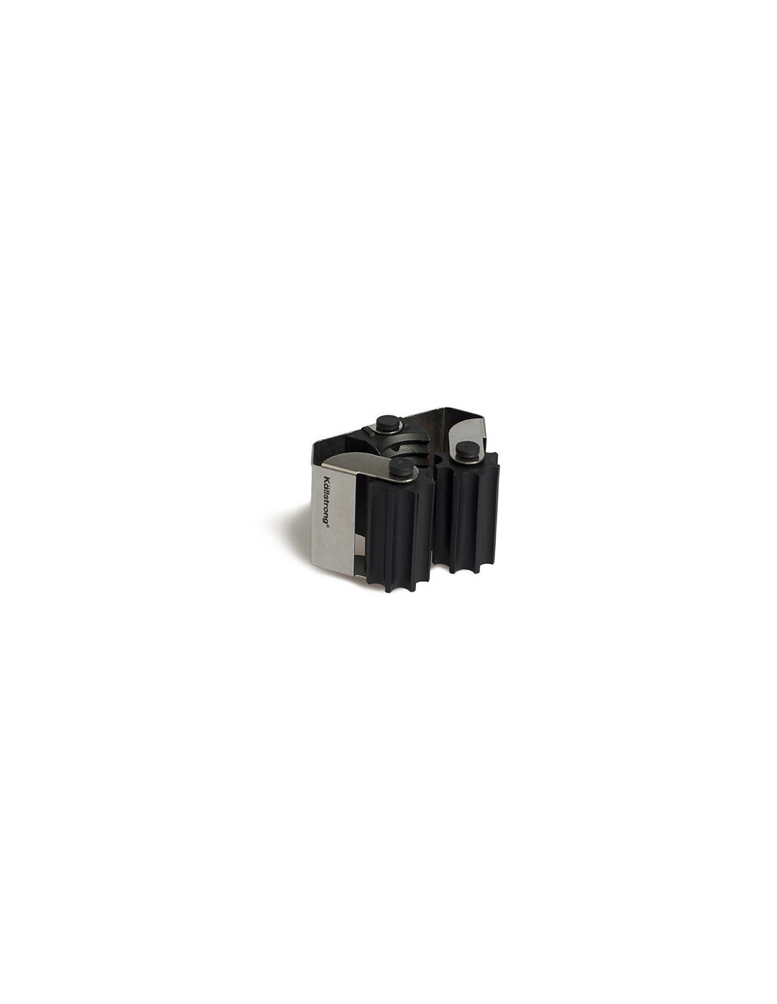 Broom holder w/rollers