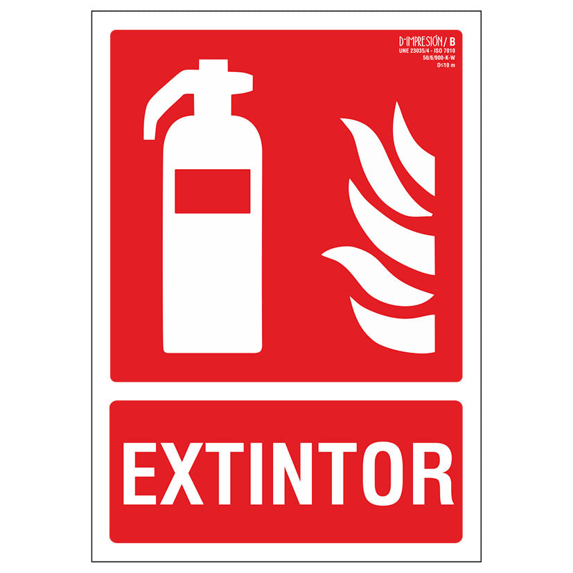 Fire extinguisher sign