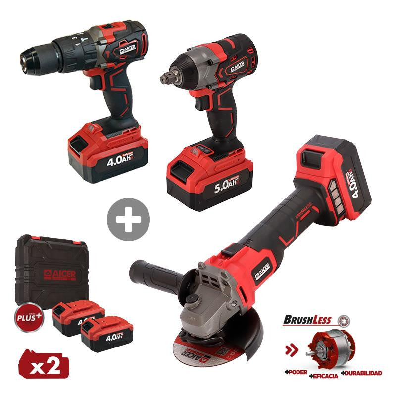 Impact wrench+angle grinder+drill