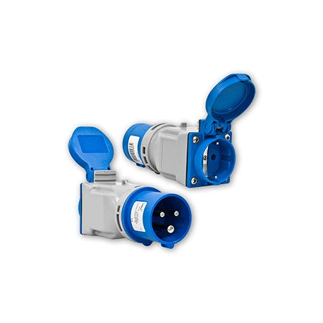 Schuko-industrial adapter