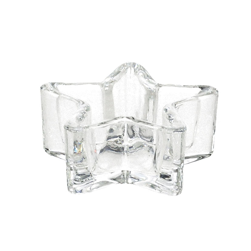 Glass candle holder