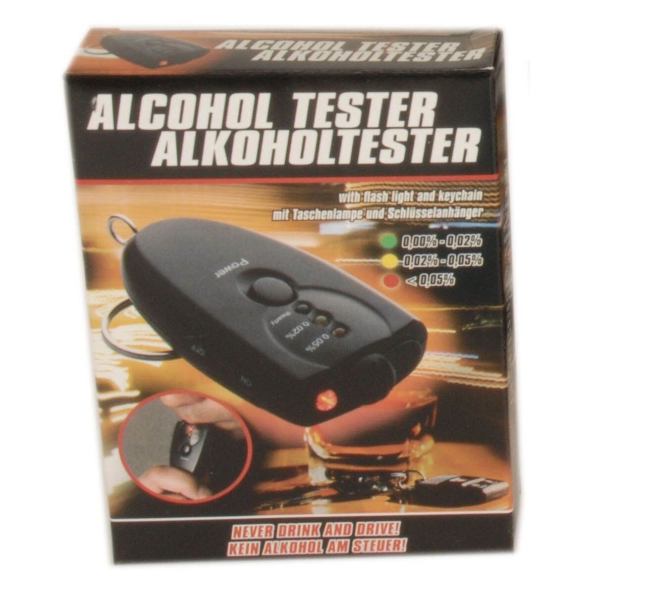 Keychain breathalyzer