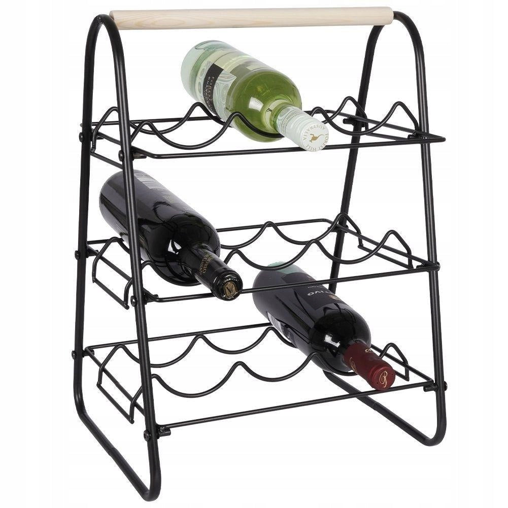 Metal/wood wine rack