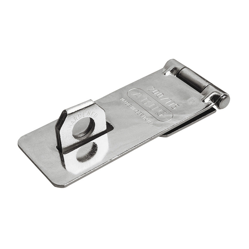 Metallic padlock hasp