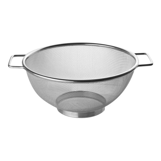 Stainless steel drainer.