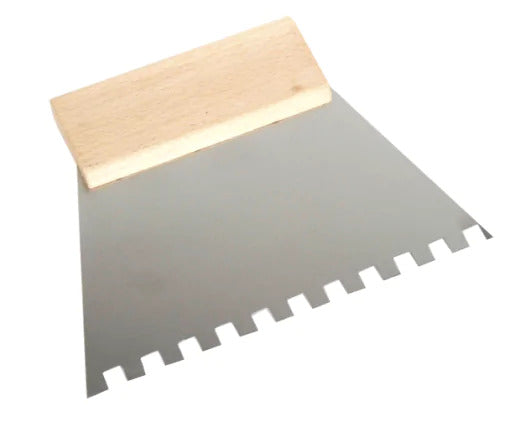 Notched trowel